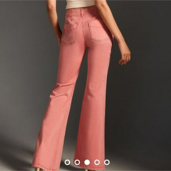 Pilcro Low Rise Utility Demilune Boot Cut Stretchy Pants Rose Women's Size 34 - Picture 3 of 14